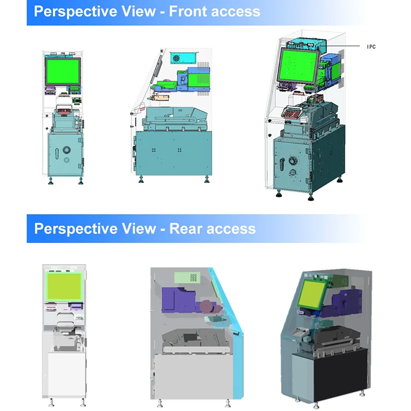 Cash Dispenser Kiosk Atm Machine Self Service Note Deposit Withdraw Cash Recycler ATM Machine
