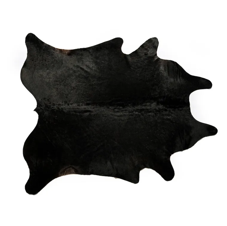 SUPERIOR HAIR ON SKIN cowhide RUG Black And White approx size 5x6