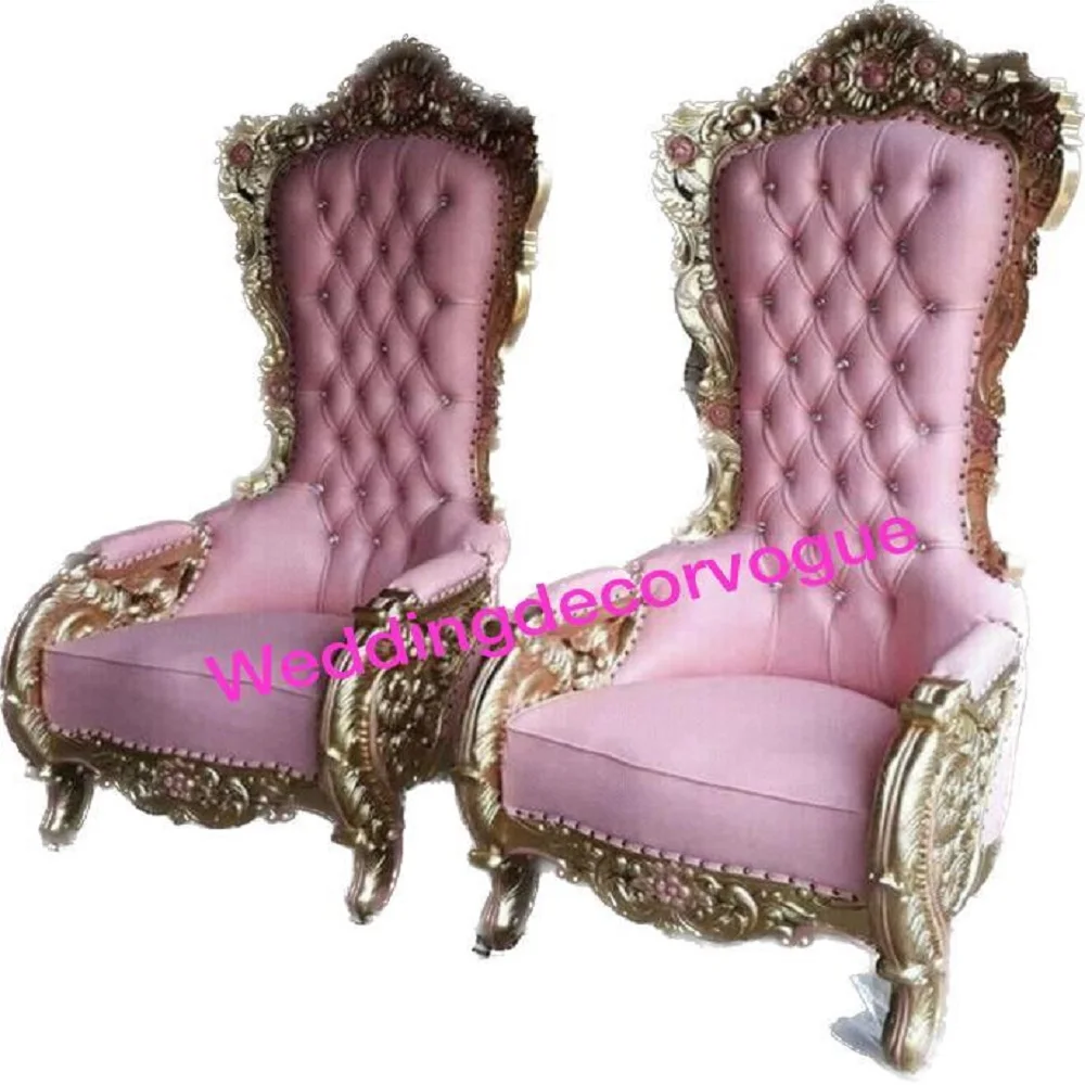 Royal Wedding High Back Throne chair Set Majestic Wedding High Back Furniture Set Classy Wedding Stage Furniture Set