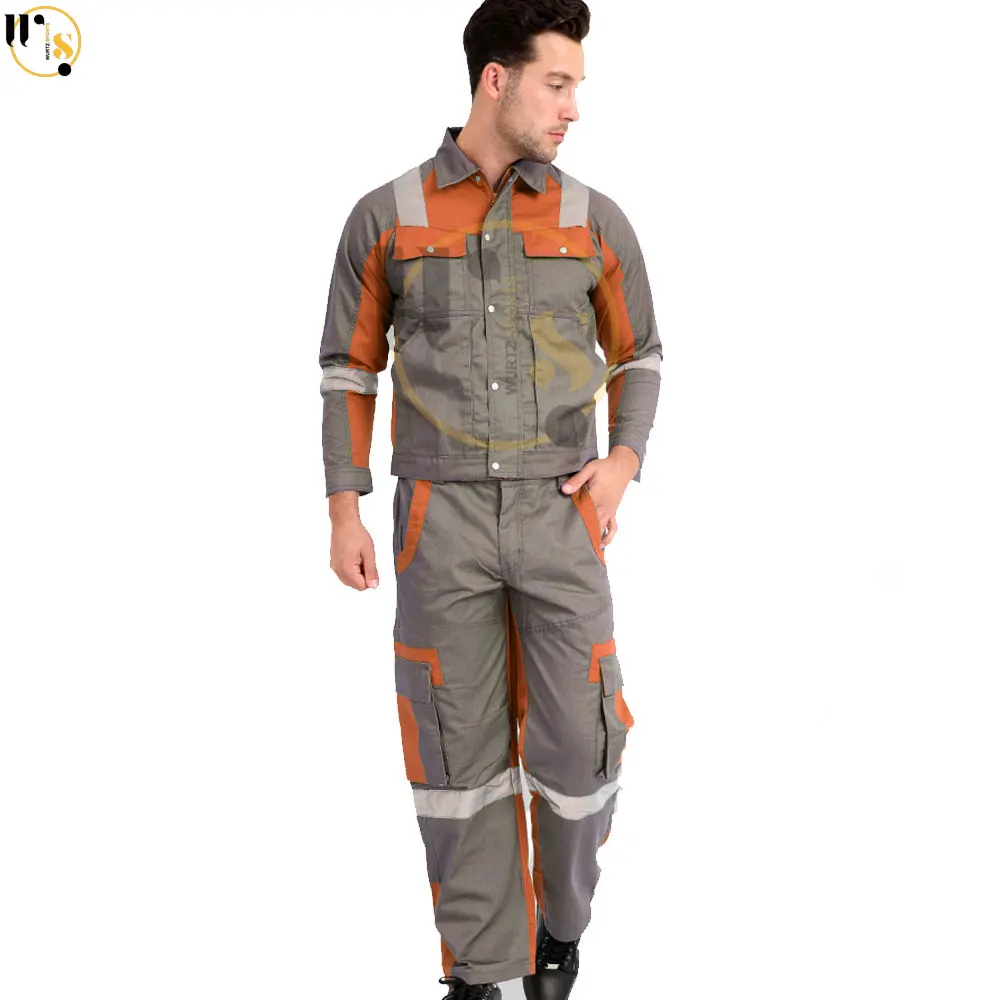 Wholesale Work Wear Uniform For Construction Industry Anti-Static Anti-flame Safety Uniform For Working Overall Safety Workers
