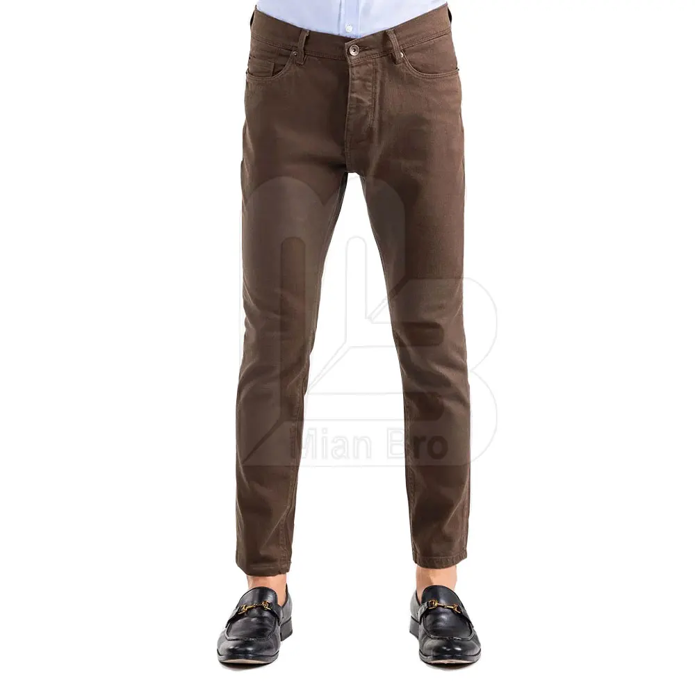 Wholesale Men Straight Classic Jeans Male Denim Pants Brown Jeans For Sale / High Quality Men Jeans Pant