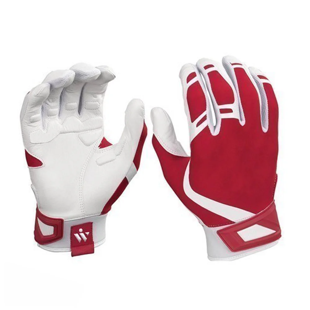 Wholesale Best Sublimated Design Goatskin Digital Leather Baseball Batting Gloves Professional Unisex Softball Batting Gloves