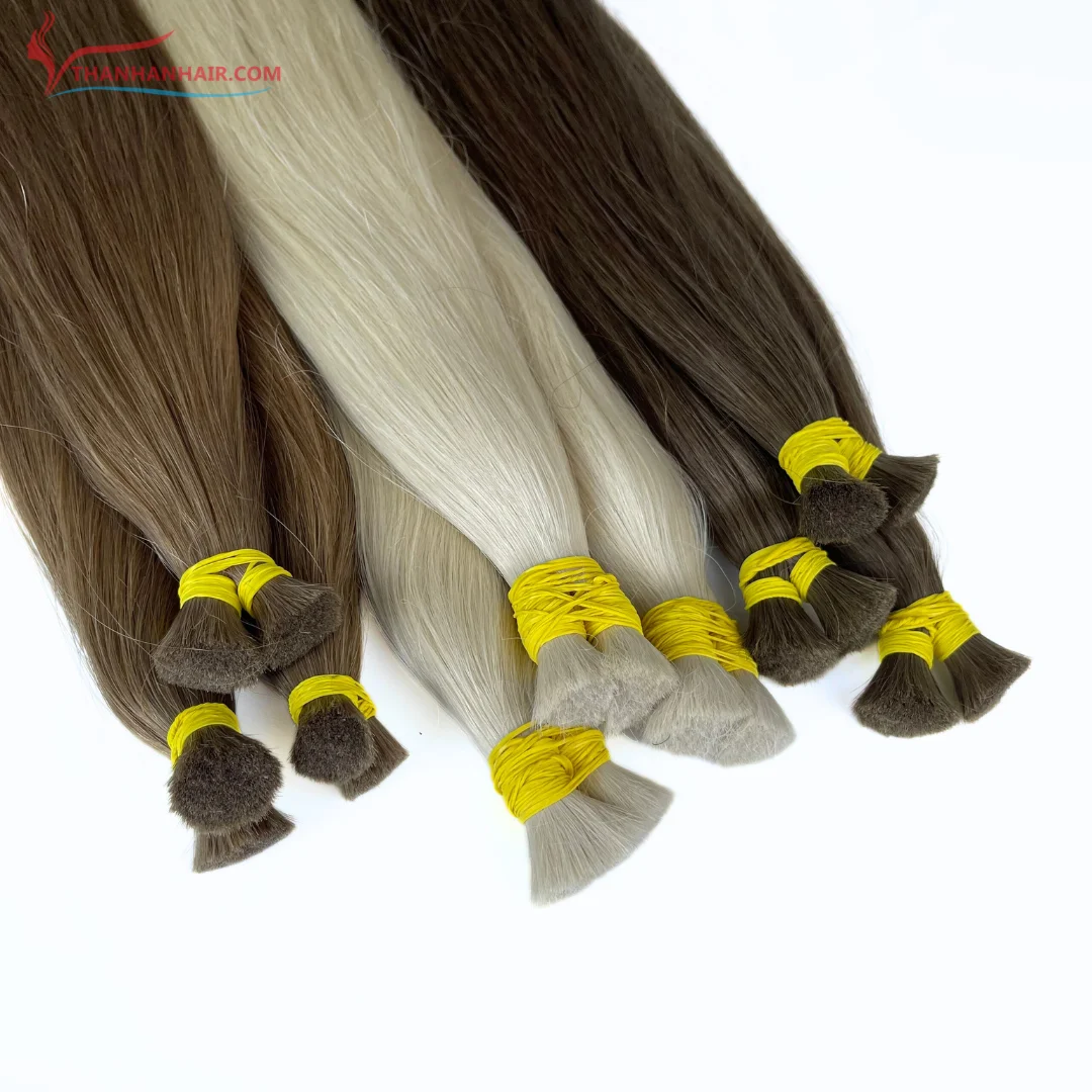 High Quality 100% Human Raw Vietnamese Hair Bulk Extensions Wave Style in Bundles-Wholesale Price