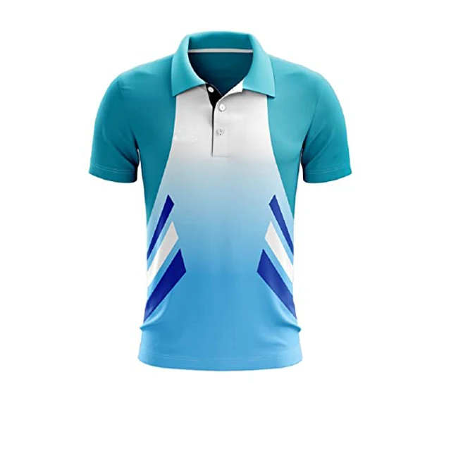 Hot Seller Make Your Own Design And Logo Cricket Uniforms Sublimated Polo Shirt Cricket Wear Custom Plain Cricket Uniform