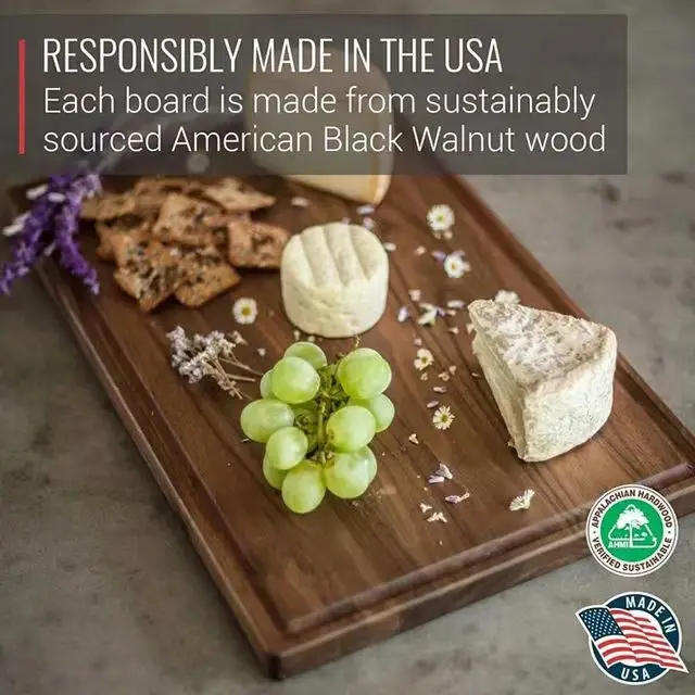 Green Hot Selling Wooden Cutting Board Wooden Walnut Cutting Board Serving