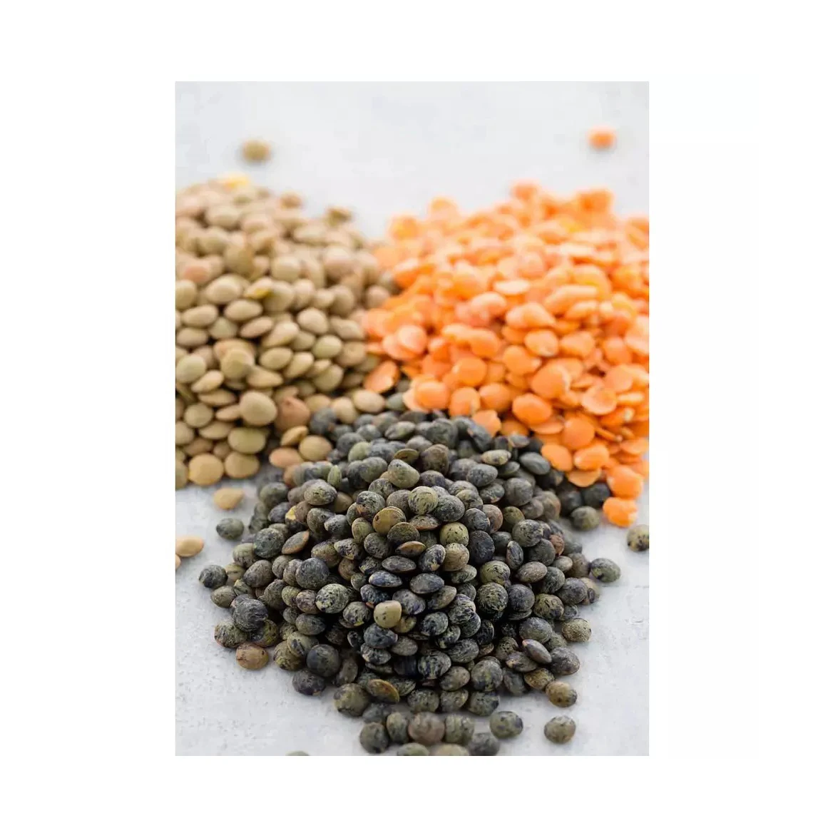 Wholesale High Quality Organic Red split Lentils With Out Husk Lentils(Red, Green, black and white)