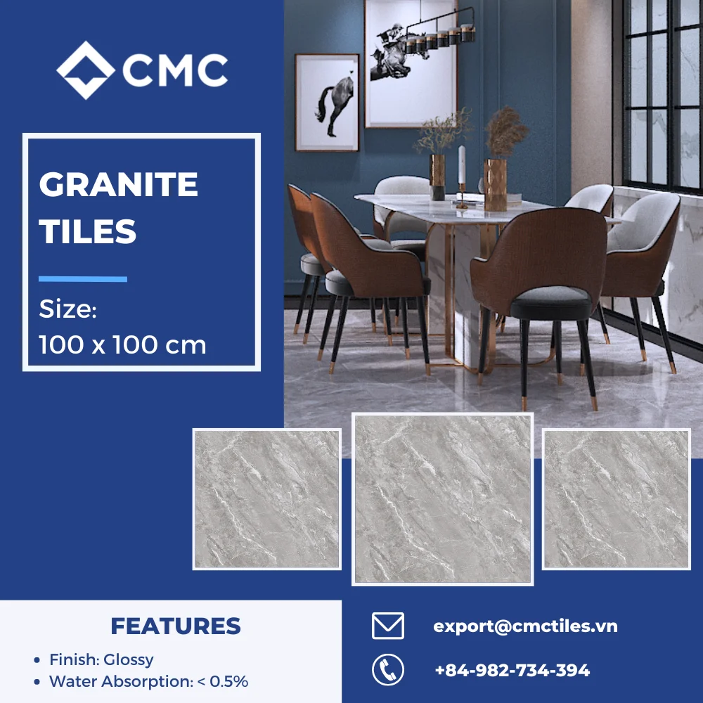 CMC Vietnam фабрика гранитная плитка Конкурентоспособная цена 1000x100 мм Плитка Роскошная Оптом
