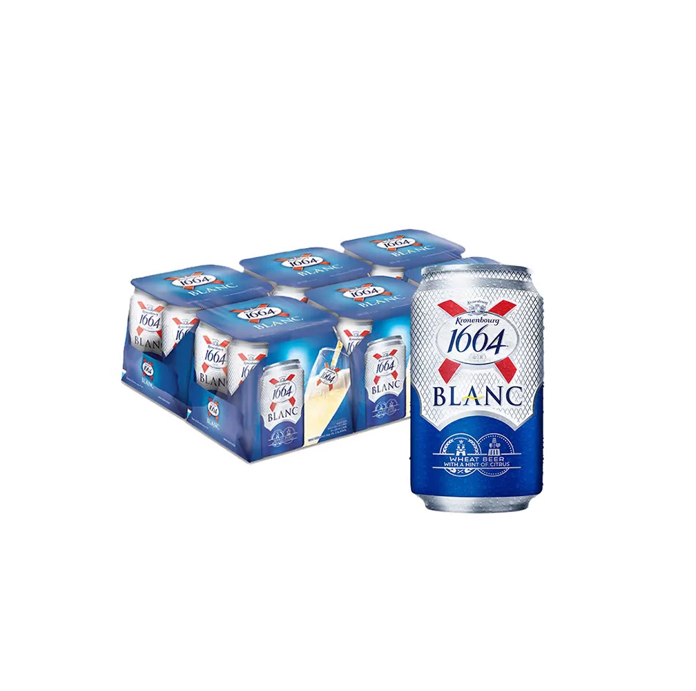 Качественное пиво Kronenbourg 1664 Blanc в синих бутылках