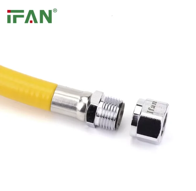 IFAN Custom High Quality Flexible Hose 13.5*0.2 Hoses Braided Flexible EN 1555 SS304 Steel Sleeve Gas Pipe Flexible Metal Hose