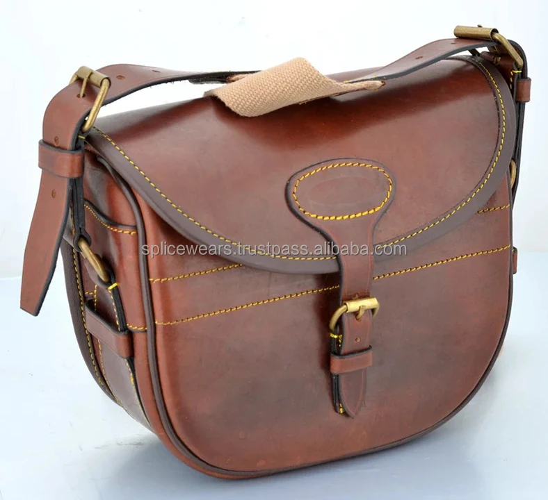 Genuine Leather Cartridge Bag Hunting Shooting Ammo Bag Portable Stock Shell Bags Made in Pakistan
