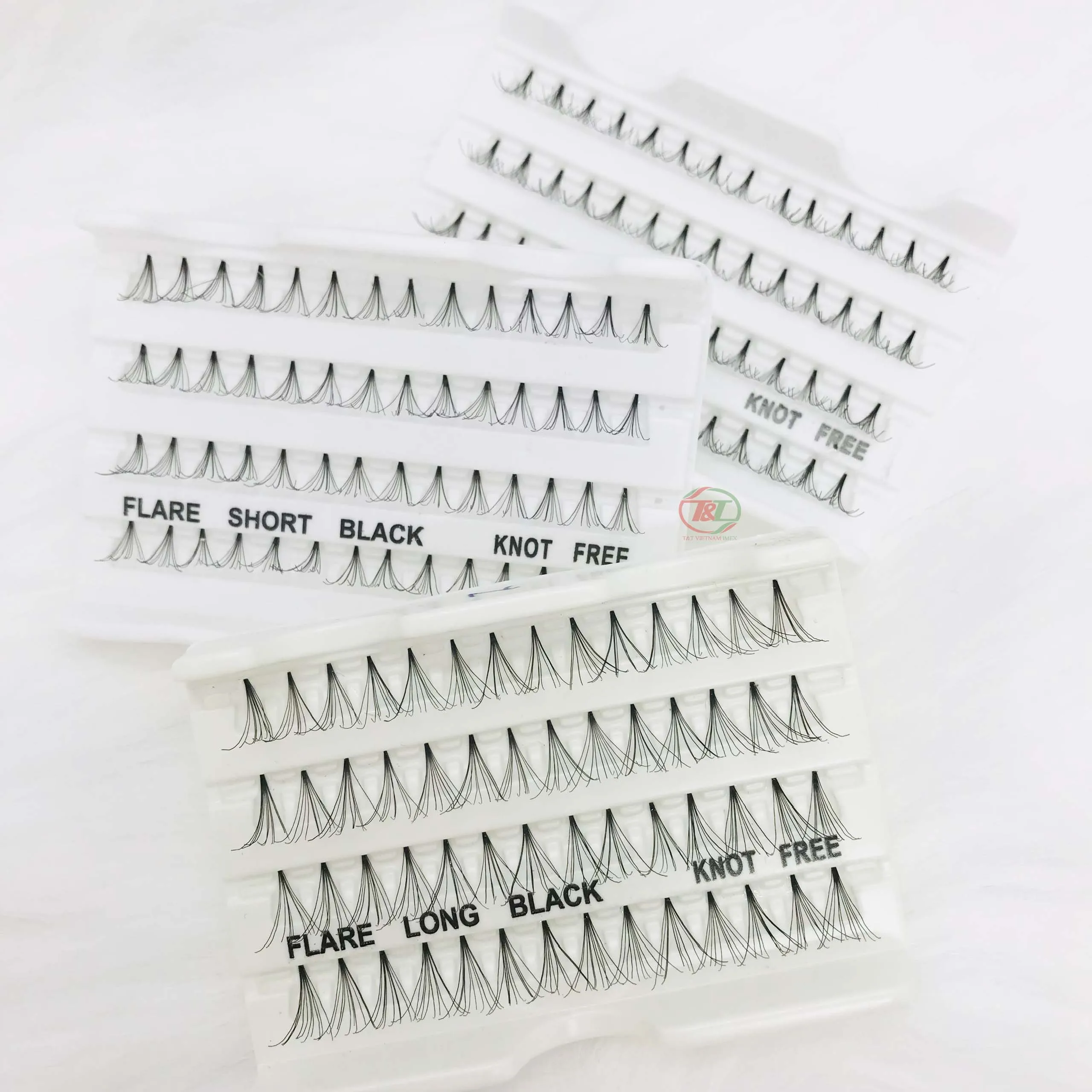 Vietnam wholesale high quality flare lashes tray cluster individual eyelashes extension supplies private label