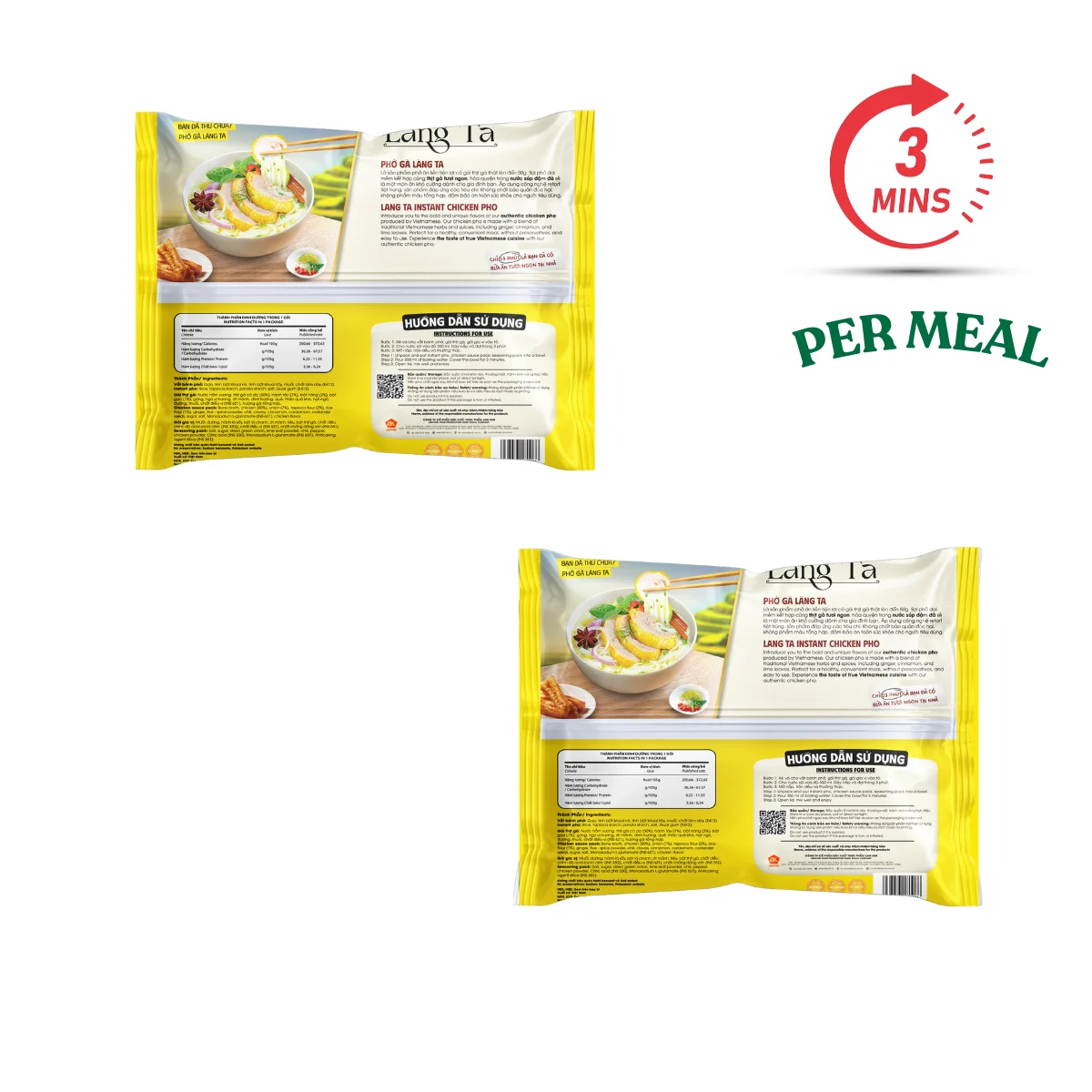 Instant Chicken Pho Rice Noodles Convenient Meal Real Chicken Sauce ISO HACCP Certified OEM Vietnam Factory Delicious Asian Food