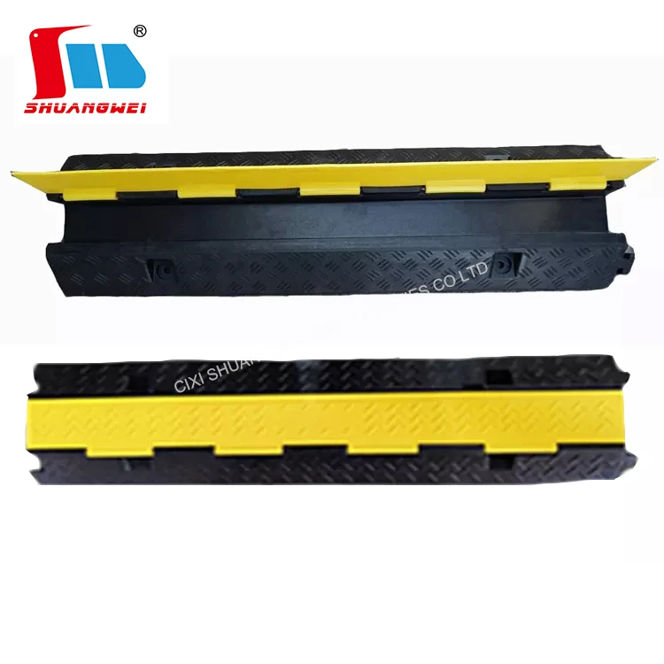 Heavy Duty Wire or Cable  Road Safety Rubber 1 Channel Cable Protector Cover
