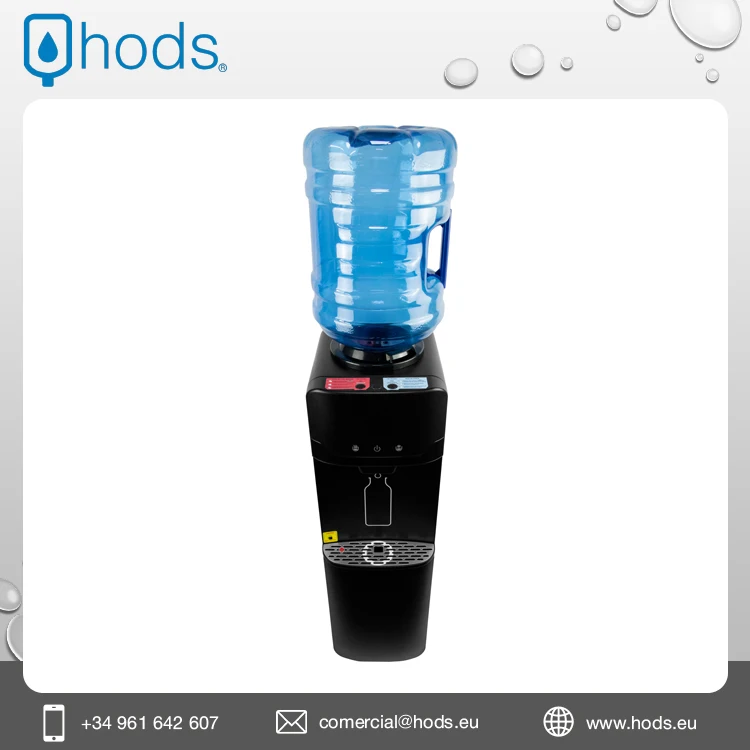 Commercial & Home Use Hot and Cold Water Dispenser with Compressor with Compressor Sensorem Up Black