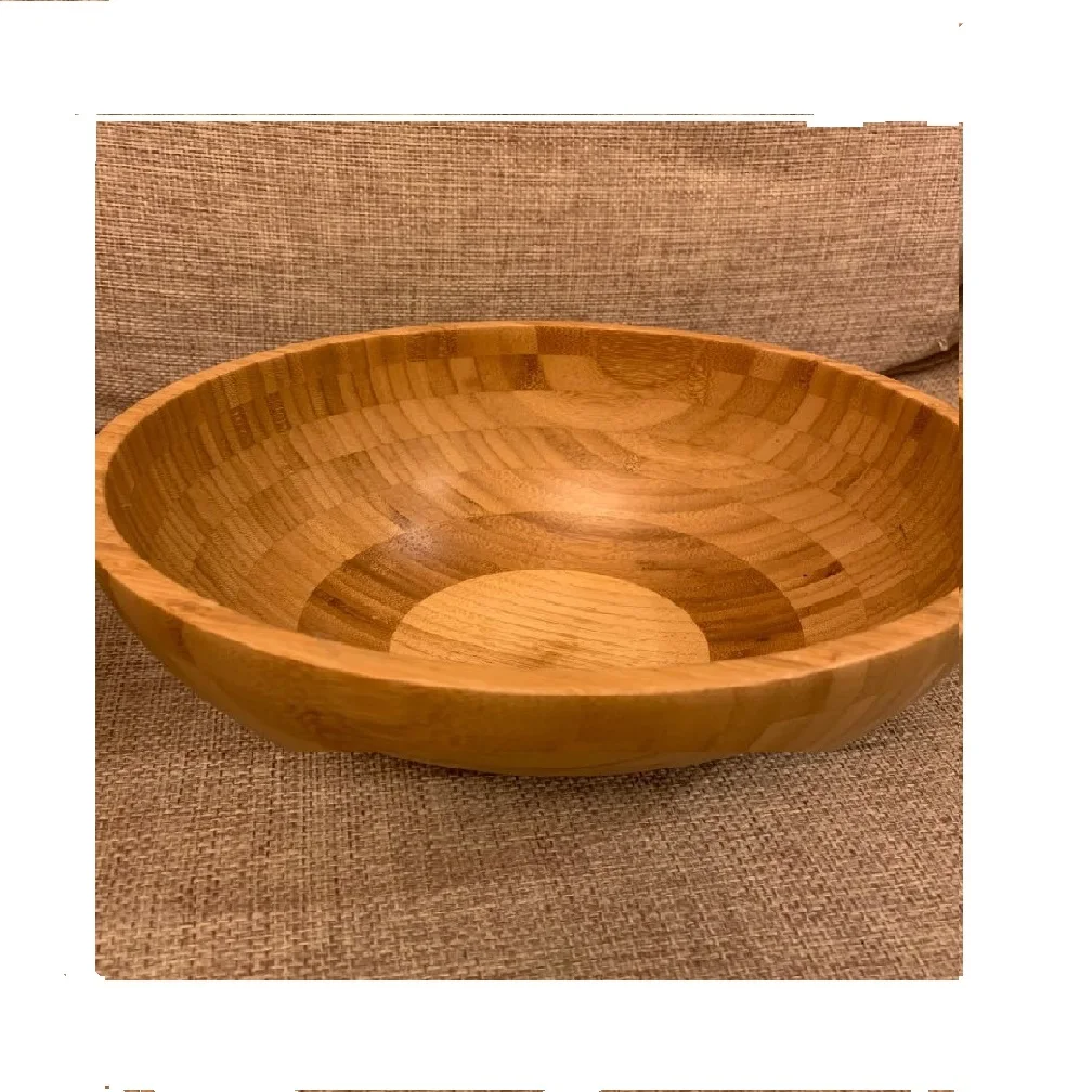 Натуральная деревянная чаша для теста Бамбуковая кухонная круглая салата из акации кокосового ореха сервировочная посуда макарон дешевая цена