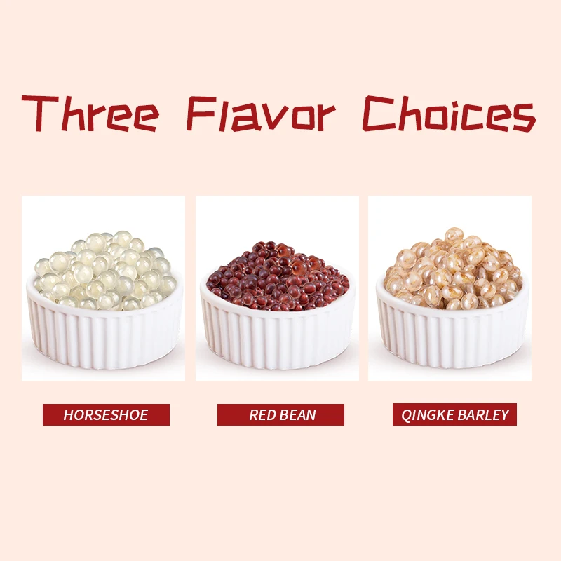 Popping Bursting Boba Taiwan Premium Quality Good Taste  Konjac 1.2Kg WATER-CHESTNUT Flavor Bursting Pearls Ready To Eat