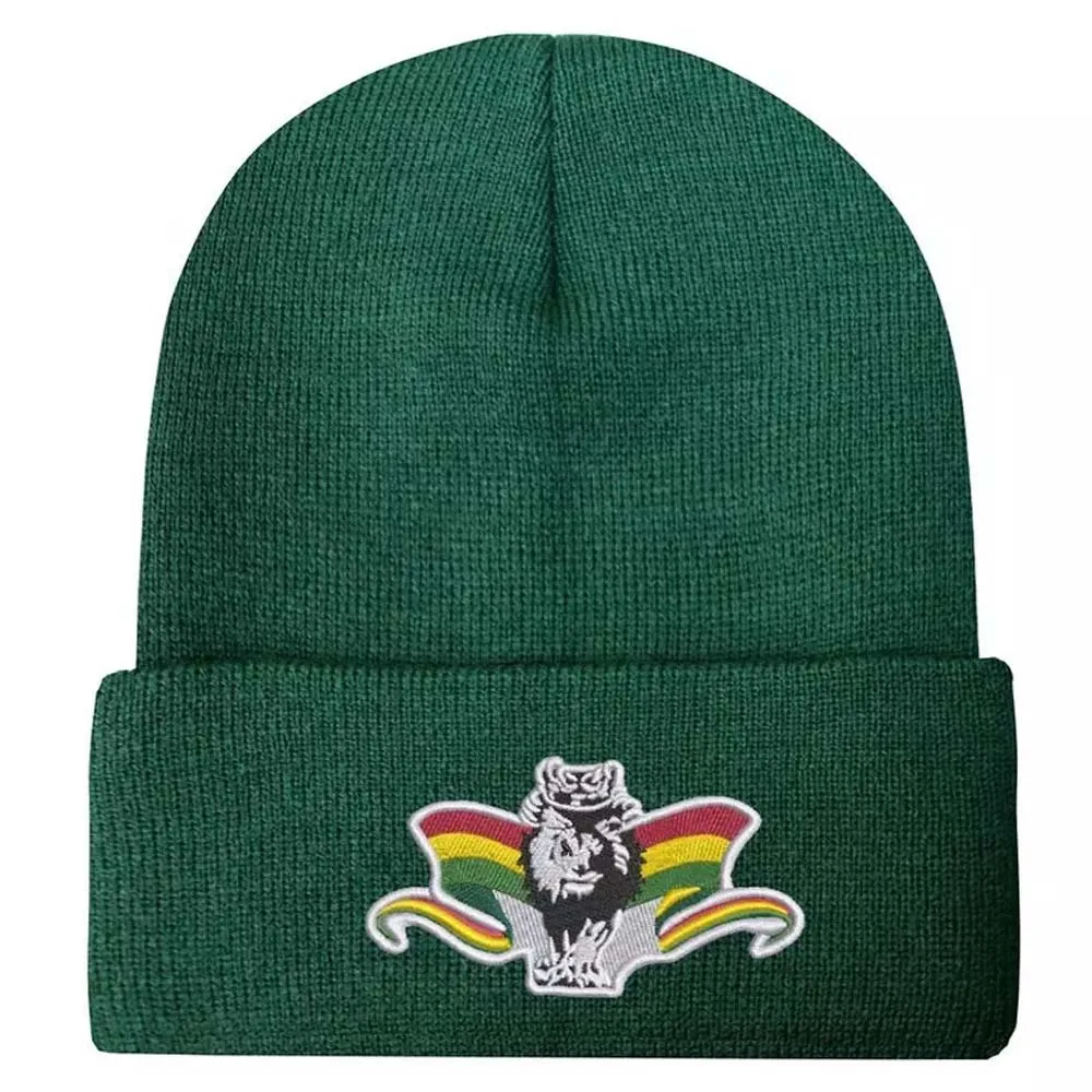 Wholesale Custom printed USA security winter hats Embroidered Winter Skull Beanie Solid Color Custom Printed Pure Color Hats