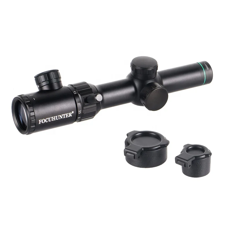 FOCUHUNTER Tactical Best Mid-Range 6061 Aluminum Scope 1-4X20 adjustable Red Green Illumination scope Hunting Scope
