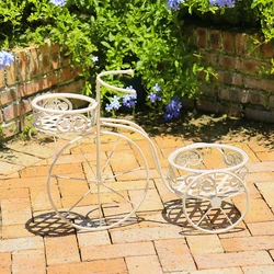 Home Garden Decorative Wholesale Flower Stand Bicycle Metal Plant Pot Holder