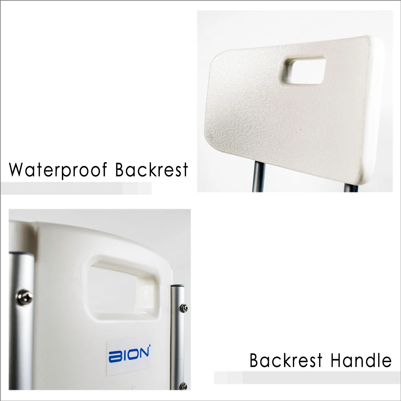 [ BION ]Shower Chair 002 Portable Bathroom Chair for Disabled Elderly From Singapore Aluminium Frame