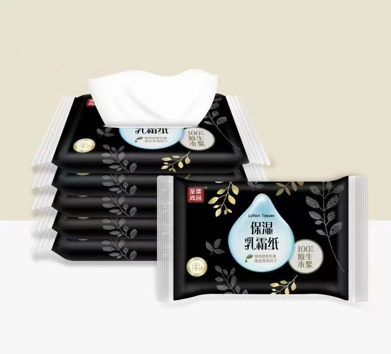 Lotion Facial Tissues Soothing Soft Straw Bamboo Pulp  Milk Menthol Cherry ingredients GMP factory OEM welcome