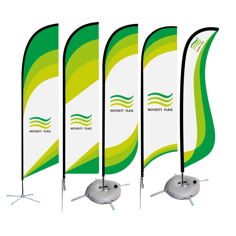 Light Customization outdoor Large Custom Beach Feather Banner Flag Flying Flags Banner Printed