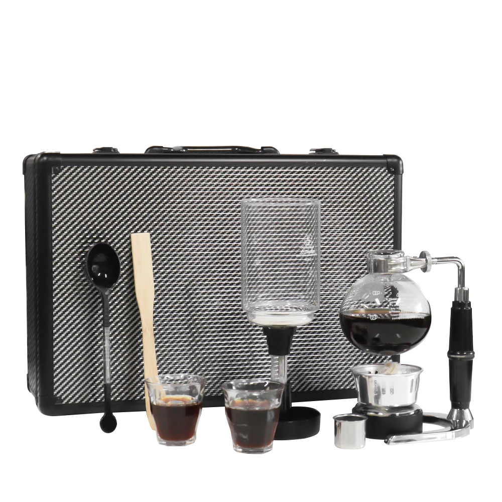Portable Luxury Siphon Syphon Coffee Brewer Set Coffee Making Set Coffee Gift Set for DIY