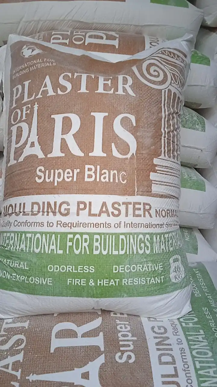 High Quality Plaster Of Paris 40 kg POP White Cement to Lagos /Apapa /Tincan Nigeria Gypsum Plaster