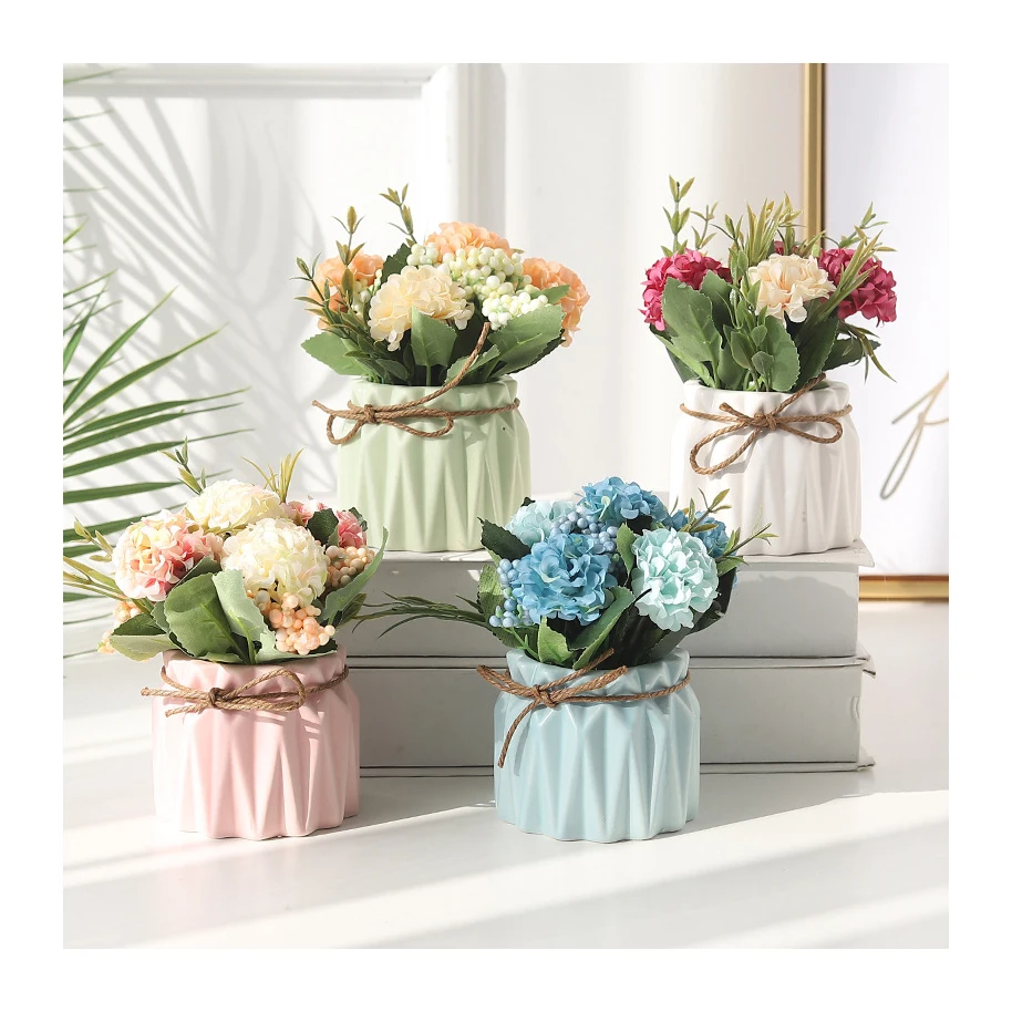 Wholesale European-style Flower Green Plant Potted Small Ornaments Creative Home Living Room Restaurant Decoration