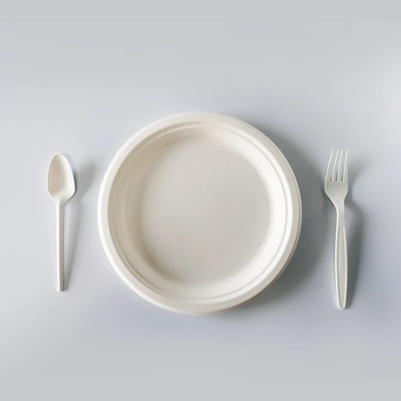 Biodegradable 9inch Disposable Sugarcane Tableware Compostable Bagasse Paper Plate