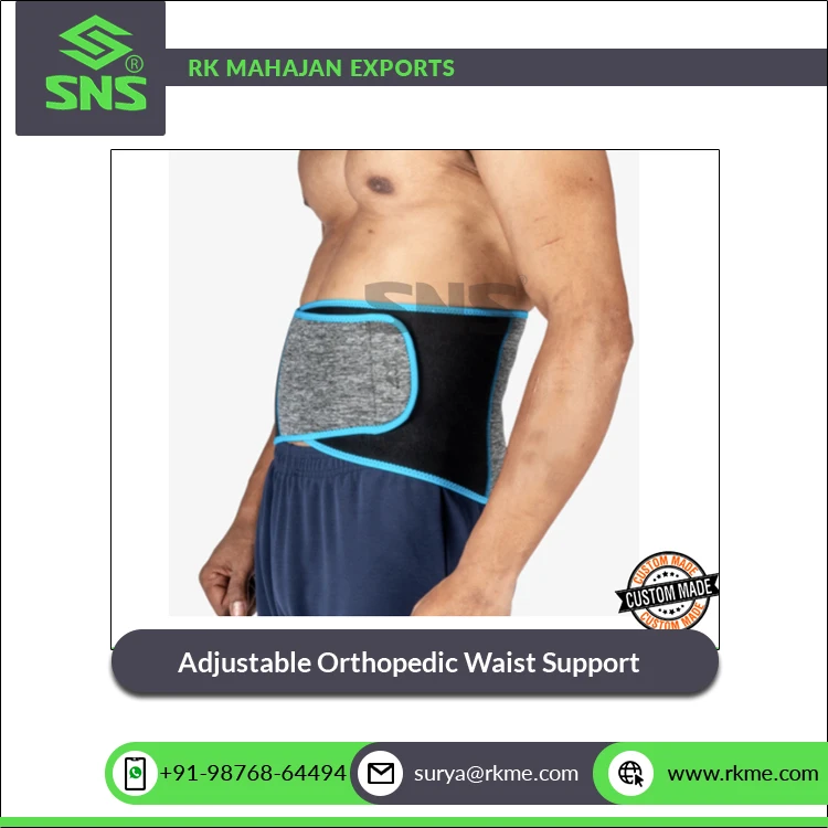 Premium Quality High Durability Neoprene Material (Junior & Senior) Sizes Adjustable Orthopedic Waist Support Contoured Shape
