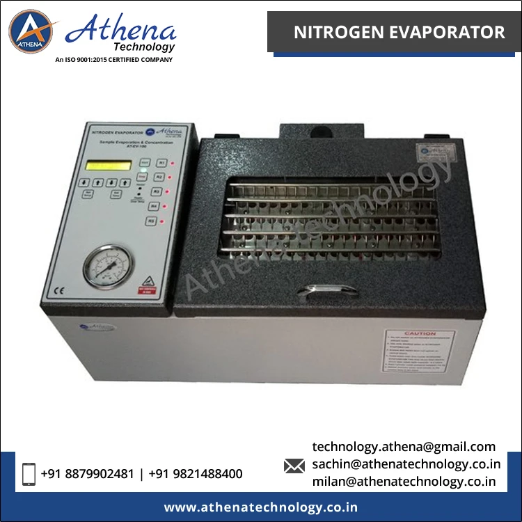 India Origin Manufacturer Selling Patent Design Automatic Laboratory Purpose 100 Sample Concentration Nitrogen Evaporator