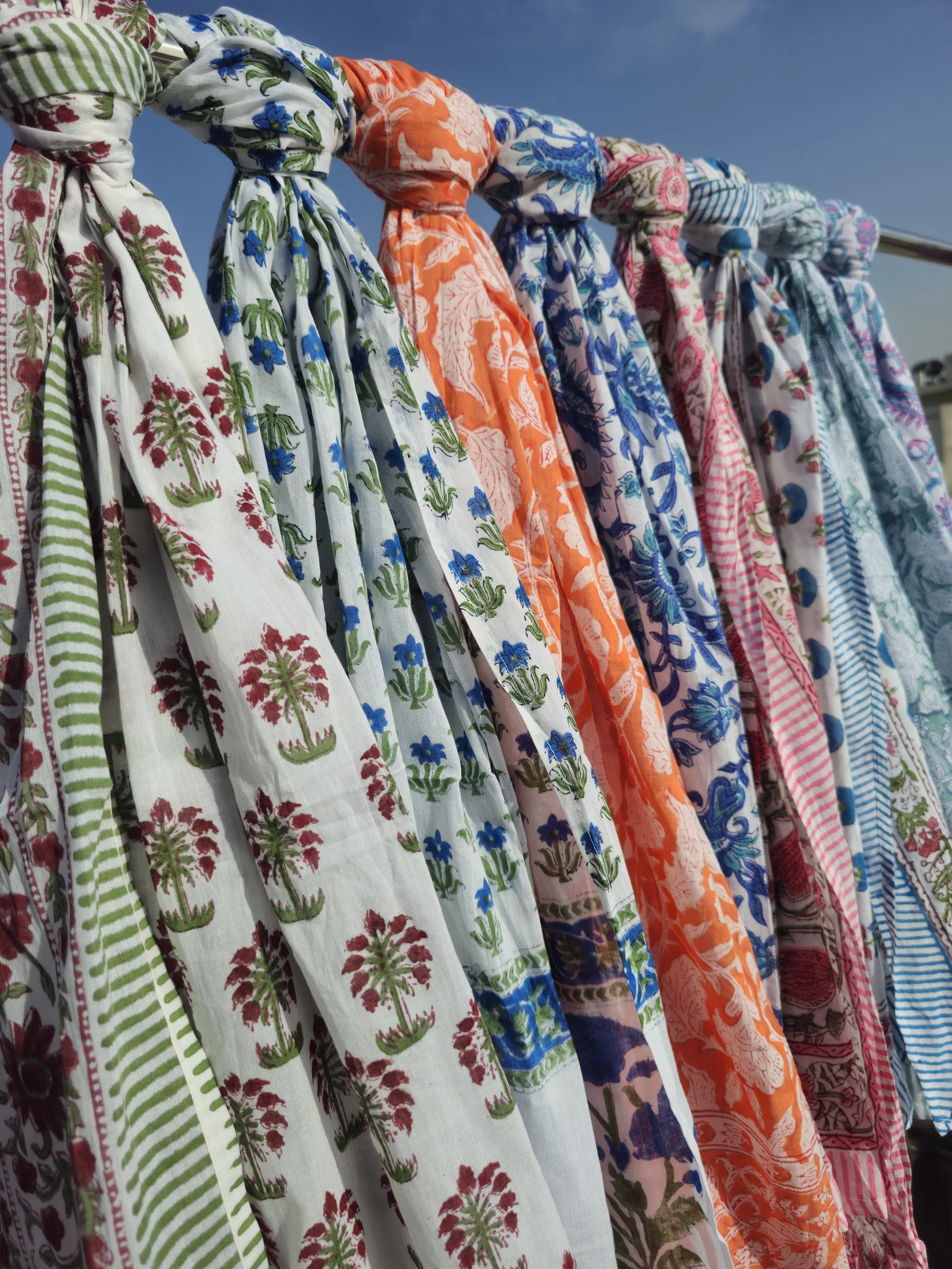 Hand Block Print Scarves Indian Cotton Sarong Decorative Handmade Cotton Beach Pareo Printed Sarong Swim Wear Wholesale Sarongs