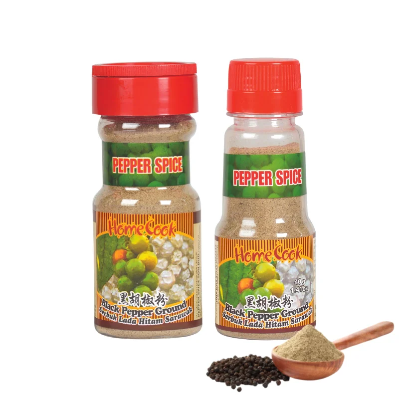 Malaysia Top Certified Exporters Low Price Fresh Sarawak Ground Black Pepper 40g Premium Pure Black Pepper Powder Mesh Ground