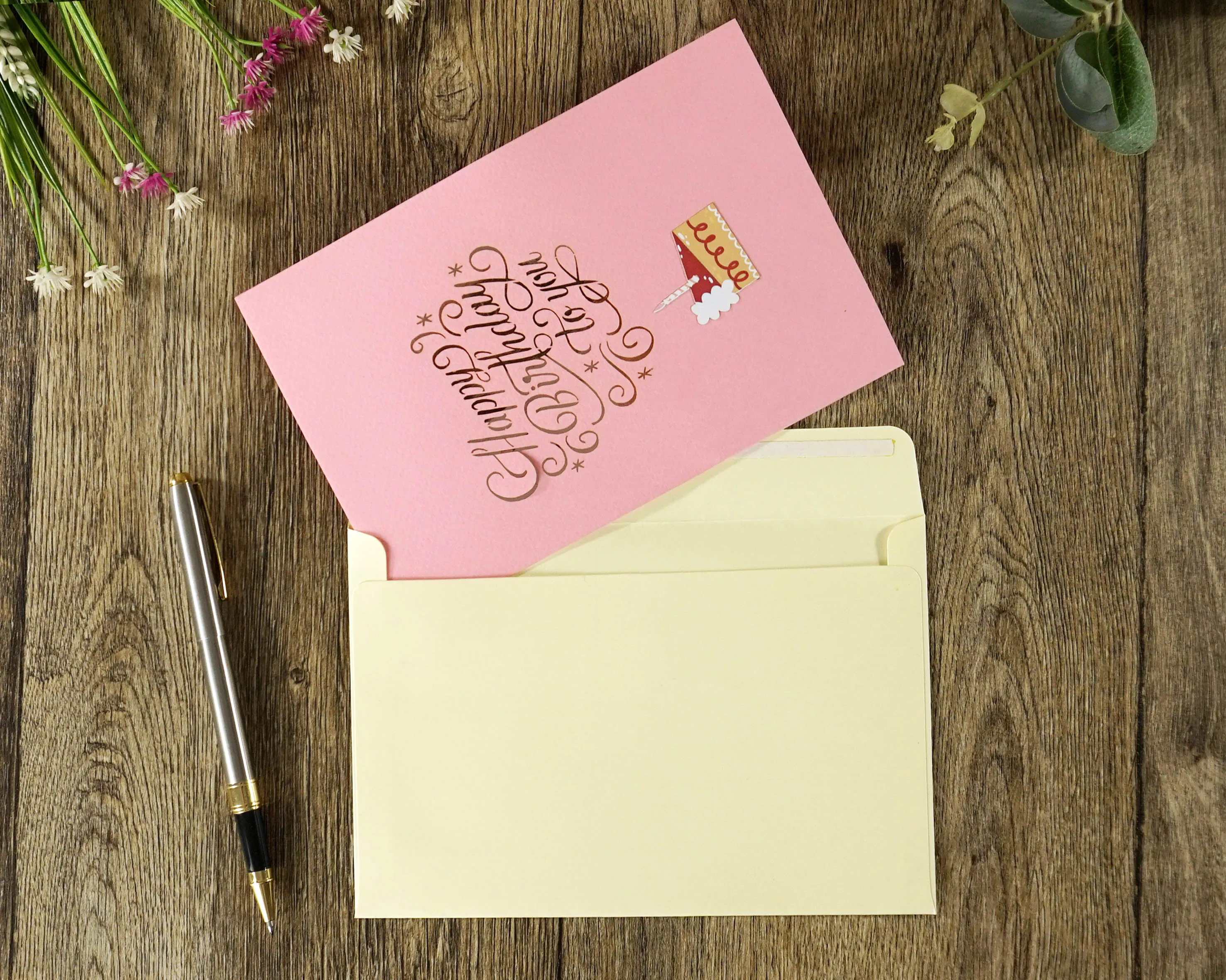 High Quality Paper Art Custom Design Birthday 3D Pop Up Greeting Cards with a Cake lovely to happy birthday 2023