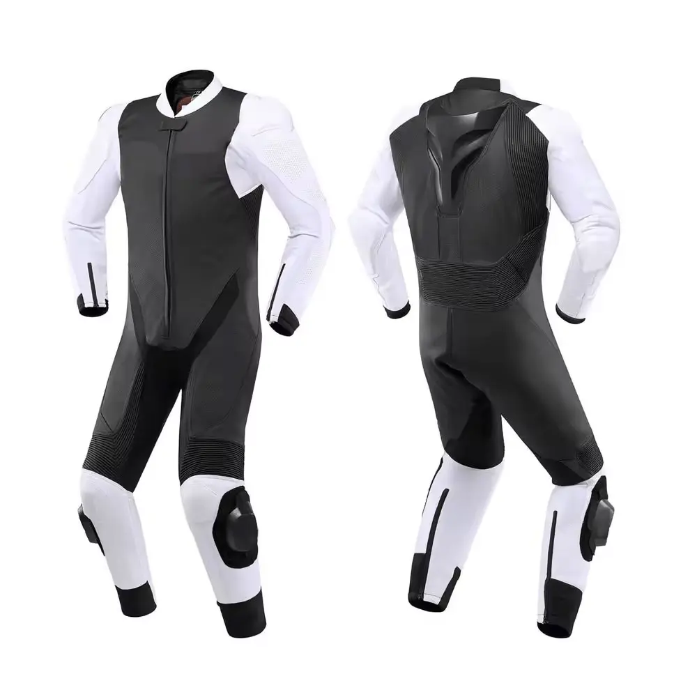 Motorcycle Leather Gear Racing Suit Motorbike Riding Race Suit 1 Piece 2 Piece Cowhide