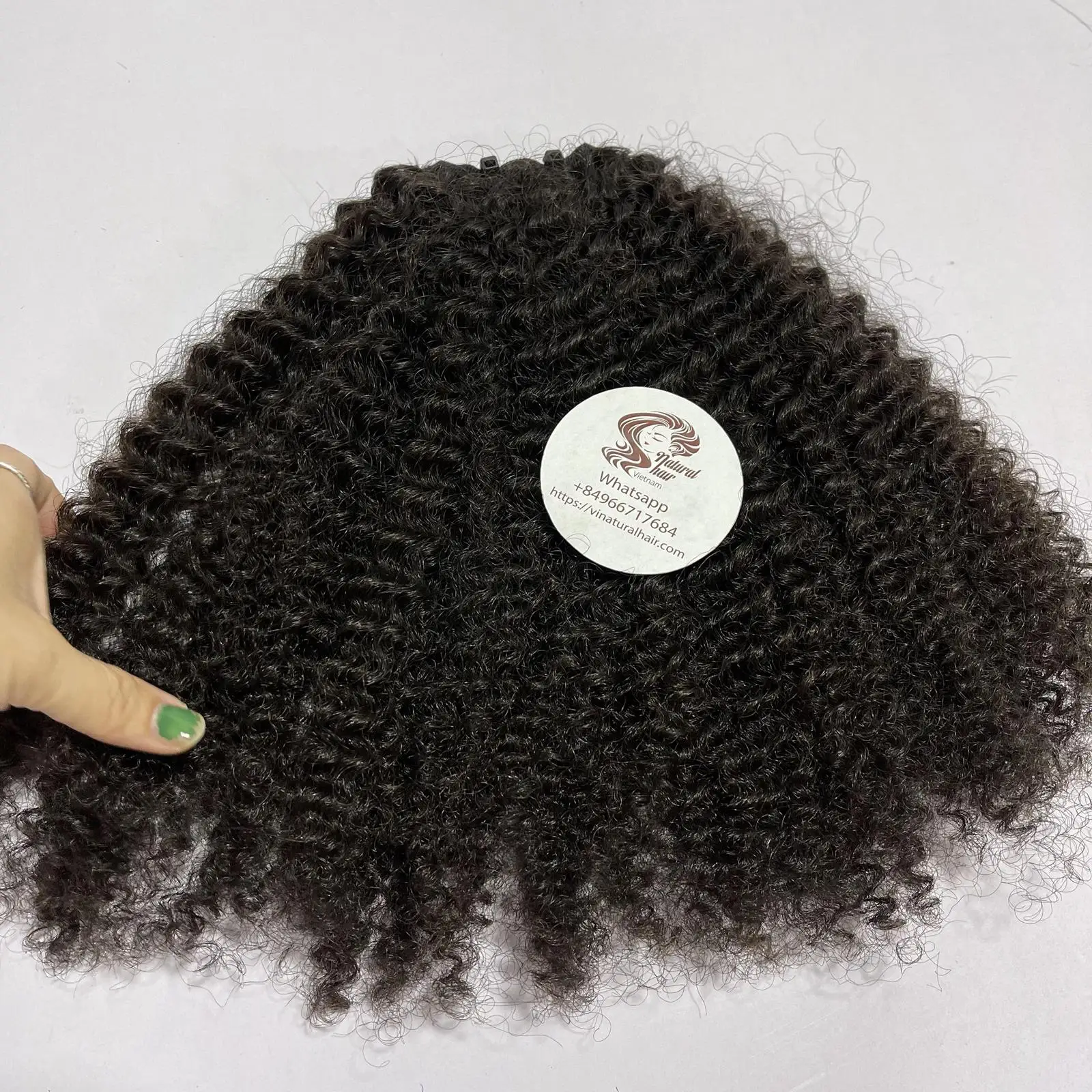 Raw Vietnamese Hair Bundles, Natural Black Kinky Curly Hair Bundle, 100% Vietnamese Raw Hair
