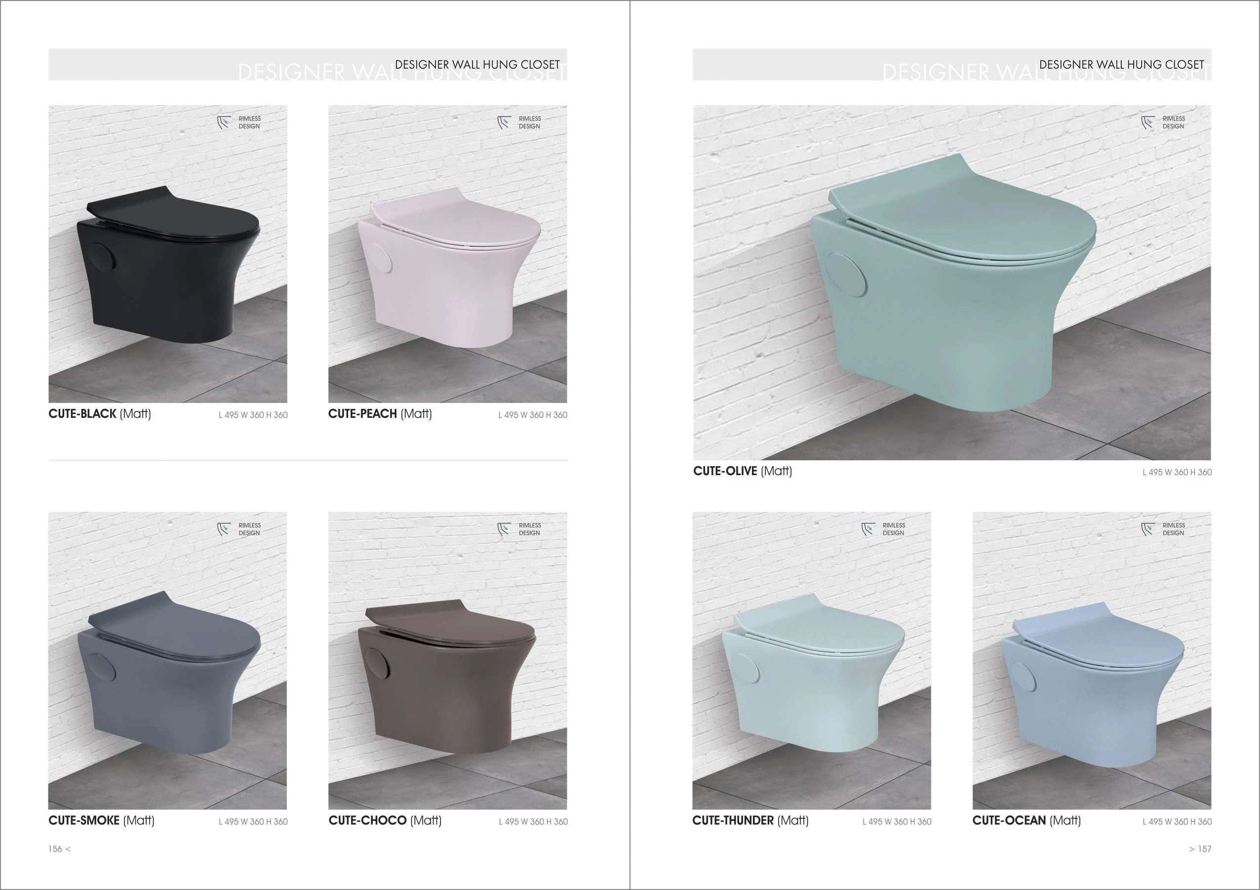 Super Black glossy finish high quality wall hanging  wc set with seat cover concealed tank rimless gravity flushing toilet seat