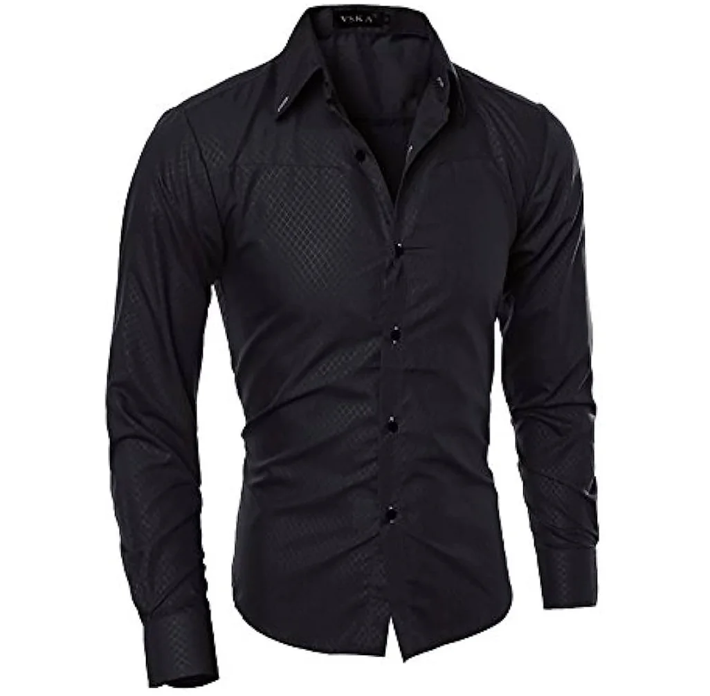 Cotton Pique Custom your own Designs Long Sleeves Dress Shirts for Men Luxury Quality Vietnam Manufacturer