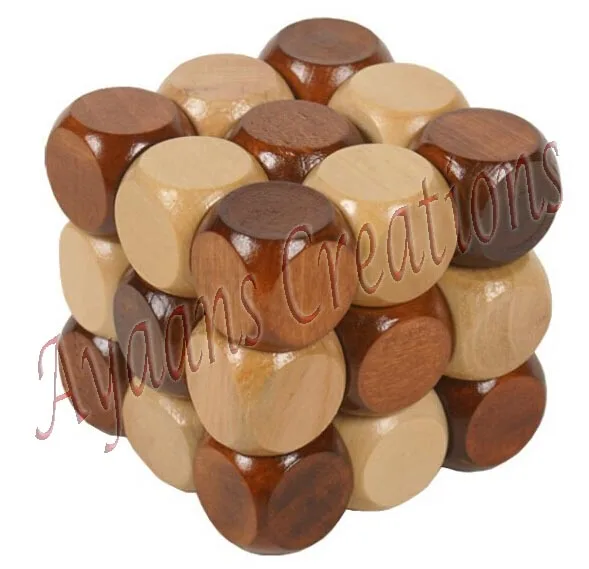 Ayaans Creations 2-Inch Wooden Snake Puzzle for Weddings Education Automotive Promotions Welcome & Thank You Gifts