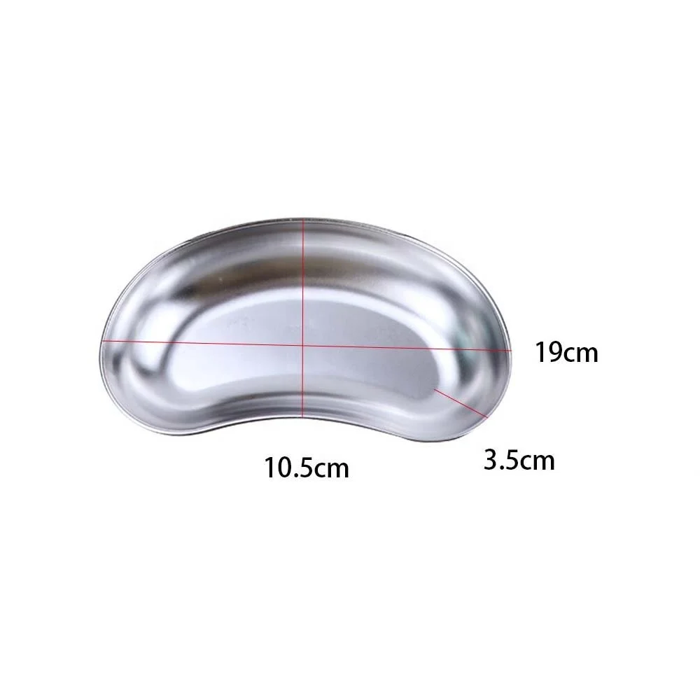 Surgical Dental Trays Medical Surgery Dental Instruments Curved Stainless Steel Kidney Bowl Tray