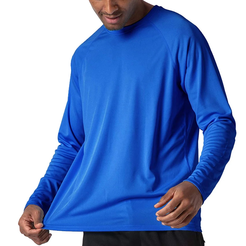 Men Swimsuit Swimming T-shirt Beach Uv Protection Swimwear Rash Guard Long Sleeve Surfing Diving Swimsuit Surf T-shirt Rashguard