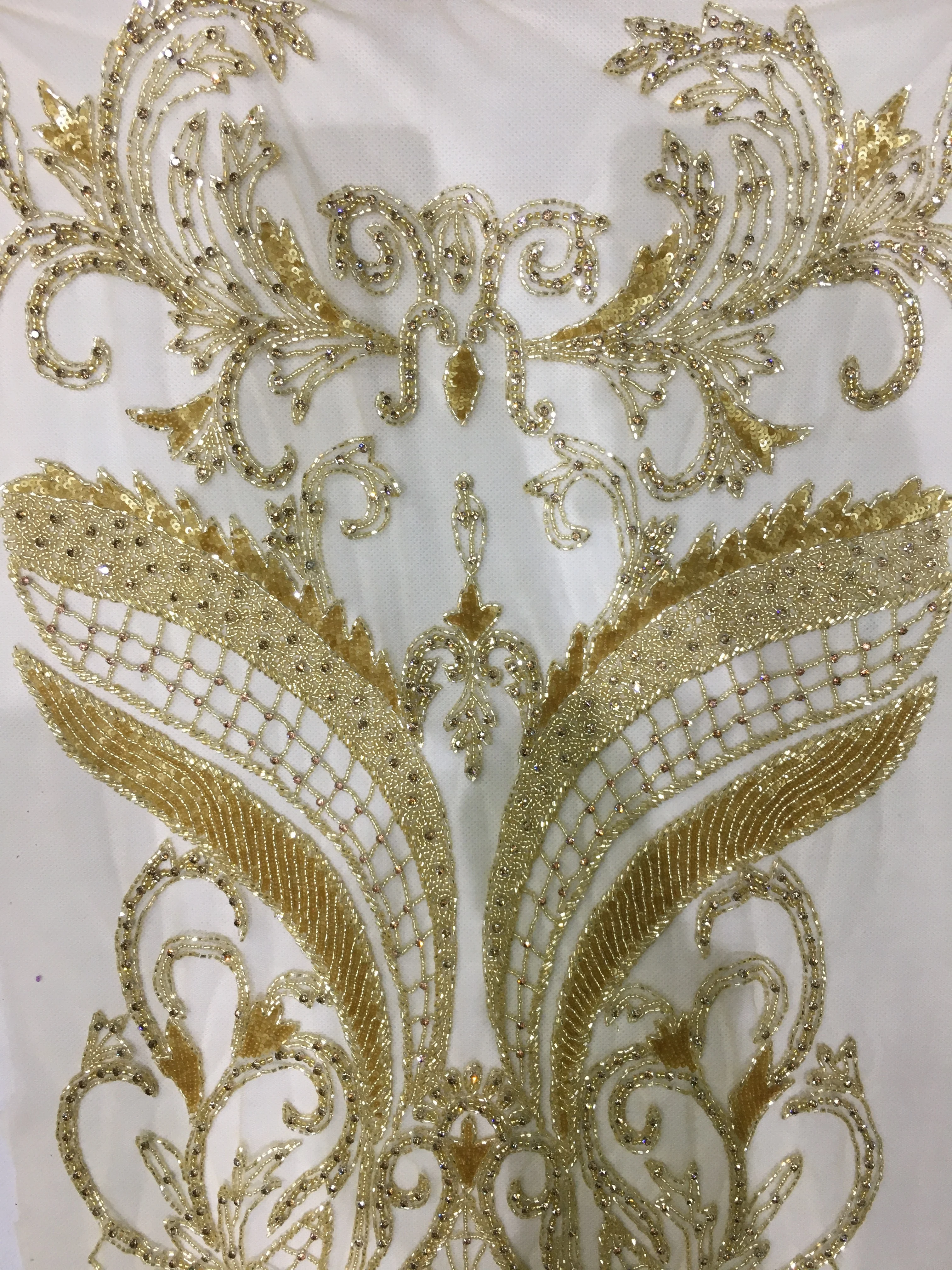 New Style Long Evening Hand Embroidered Unstiched Evening Dress with Handbeaded Sparkling fringes (unstitched Sample Display)