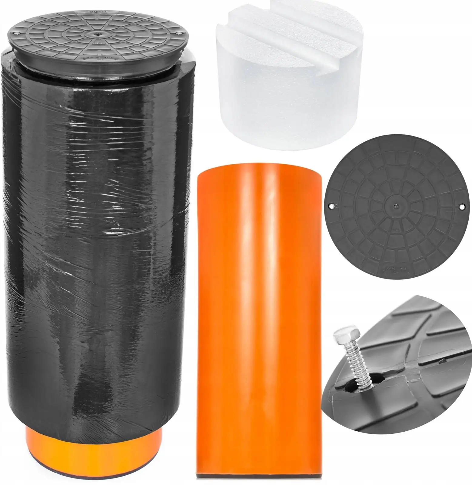 Water Meter Box Pressure Resistant Underground - DN400 H1200 - Heavy Duty Round Casting Diameter Watertight Manhole Cover