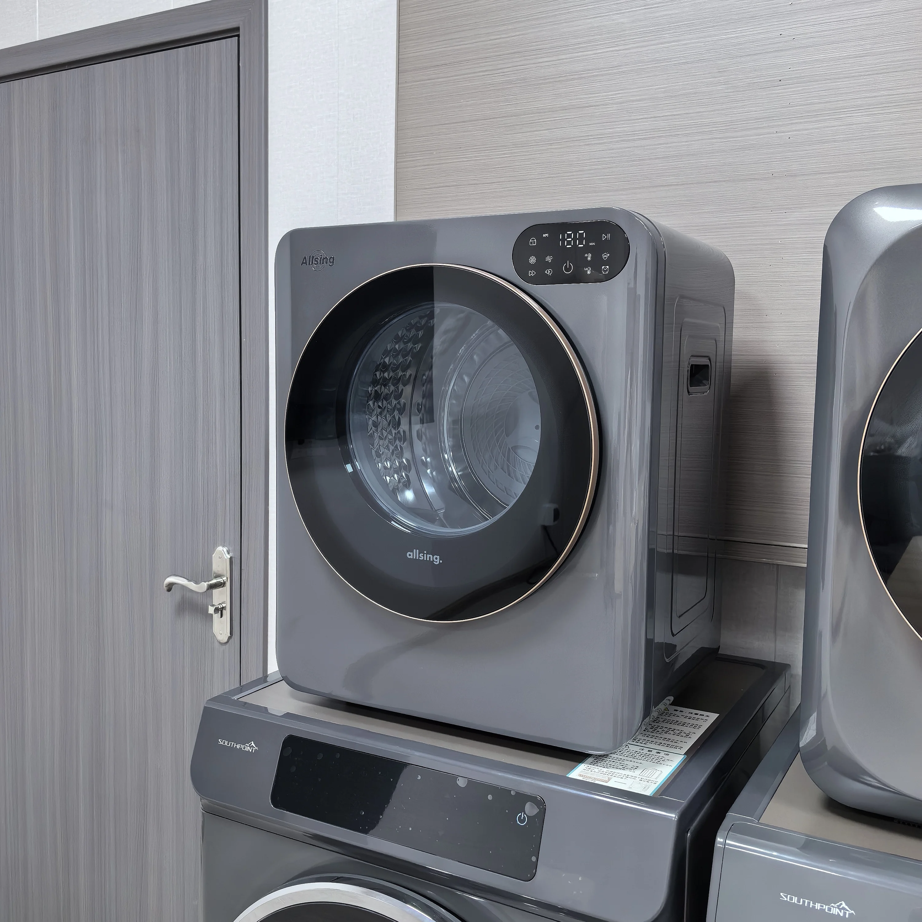 1.5 Cuft Automatic Tumble Dryer Machine Electric with Stainless Steel & Plastic Housing for Household Car RV Application