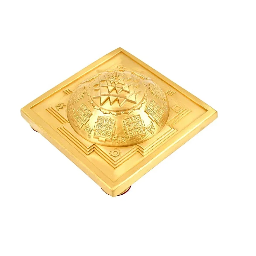 Shri Navgraha Meru Yantra Pyramid In Brass / 9 Planets Shree Yantra Heavy Quality Blessed And Energized