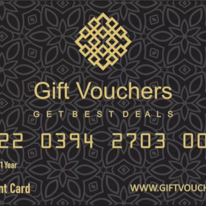 pvc gift voucher card