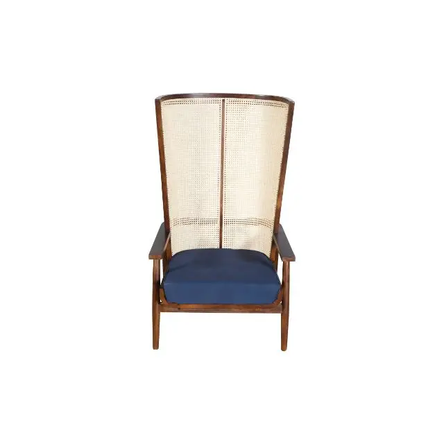 Relax Chair with combination rattan natural for hotel restaurant villa apartment commercial project high back chair