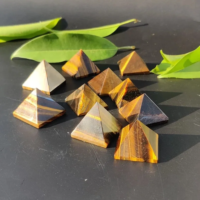 High Quality Small Tigers Eye Crystal Pyramid Natural Gemstone Tiger Eye Power Point Mini Pyramid Buy From FAVORITE AGATE EXPORT