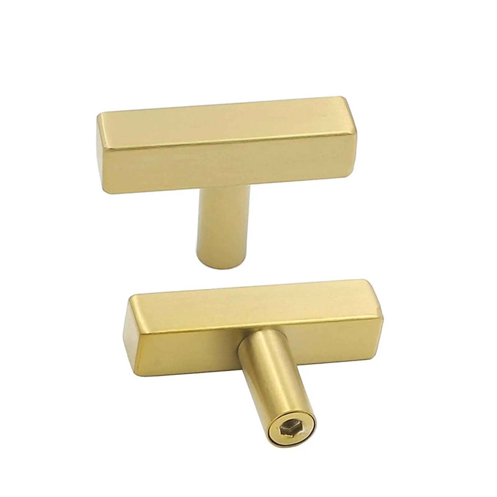 New design top quality furniture pulls kitchen gold brass door handles half moon design and brass knob